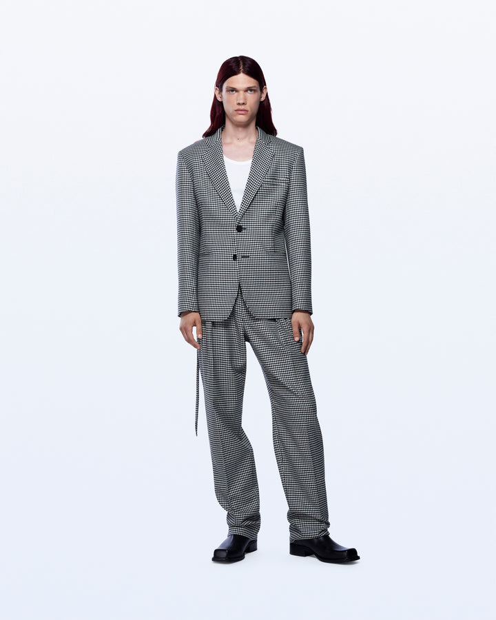 SINGLE BREASTED HOUNDSTOOTH JACKET