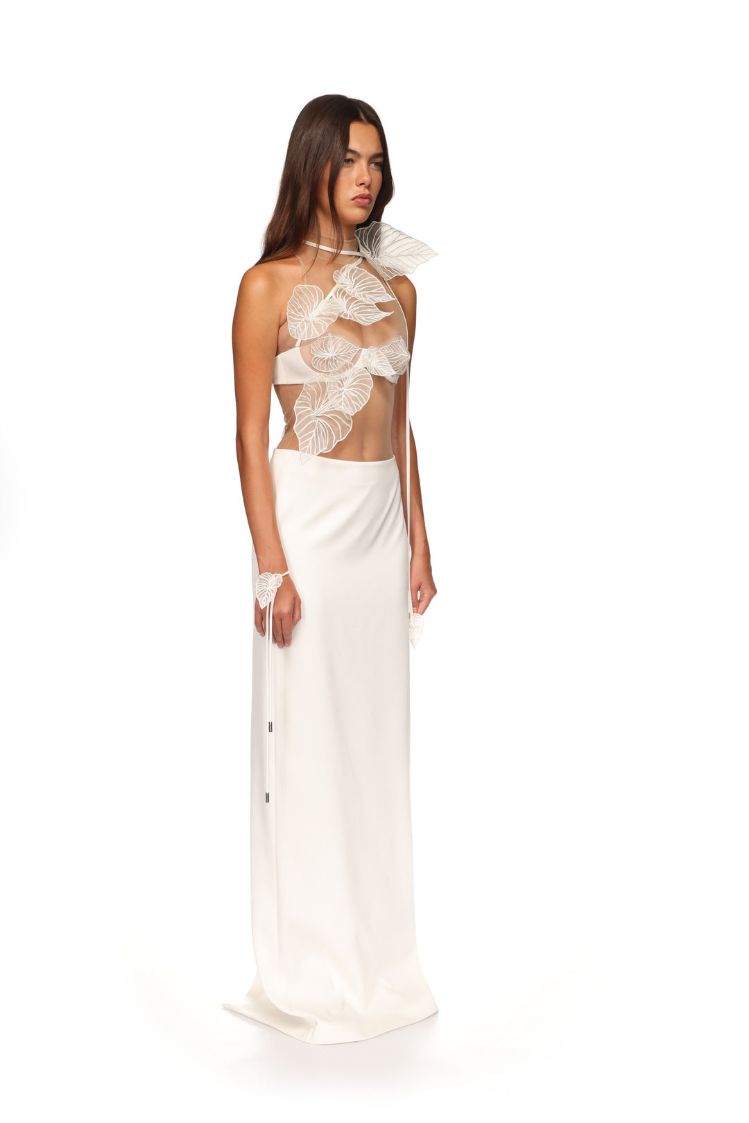 LOW WAIST SATIN MAXI SKIRT