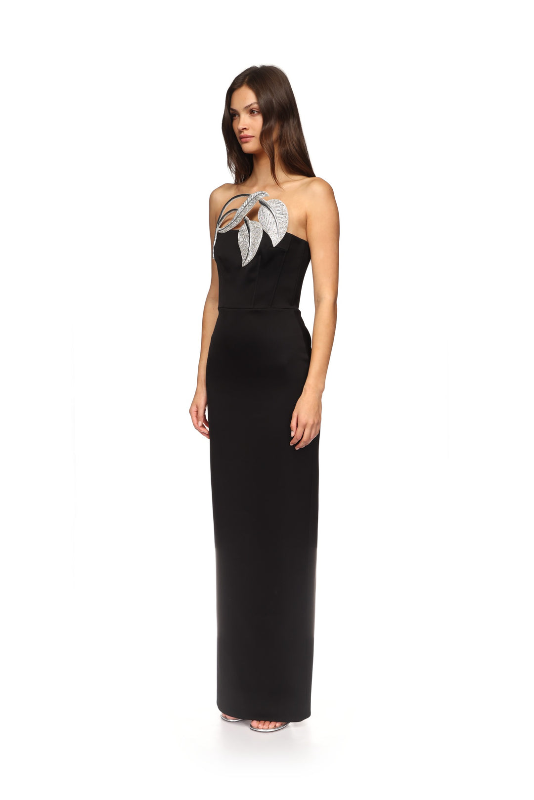 CRYSTAL LEAF CORSET GOWN