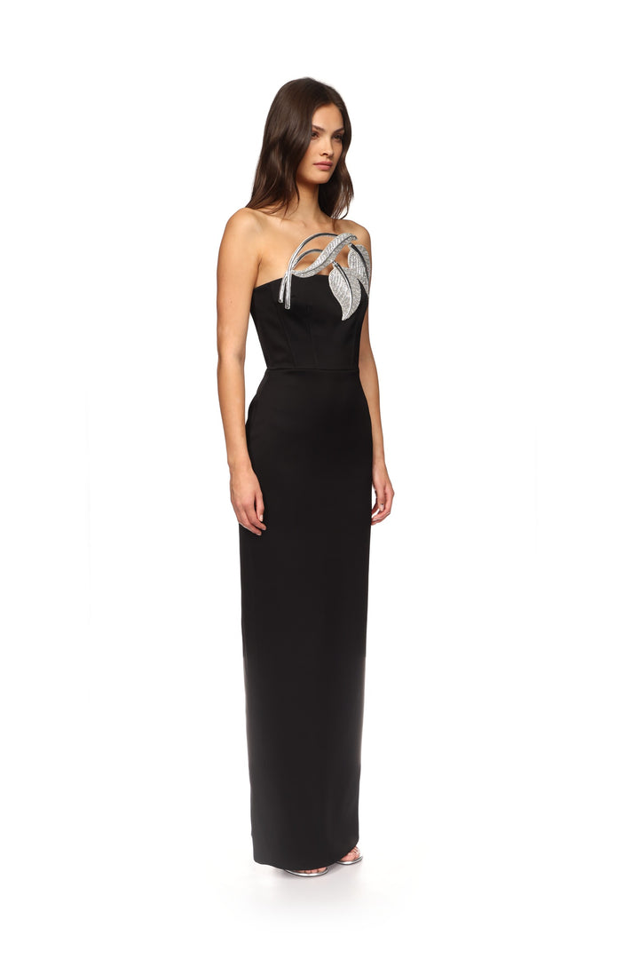 CRYSTAL LEAF CORSET GOWN