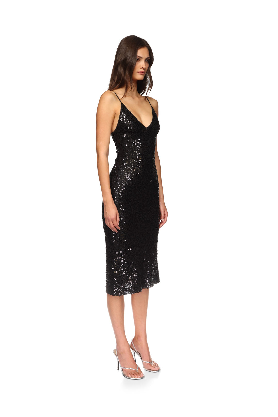 SEQUIN CAMISOLE MIDI DRESS