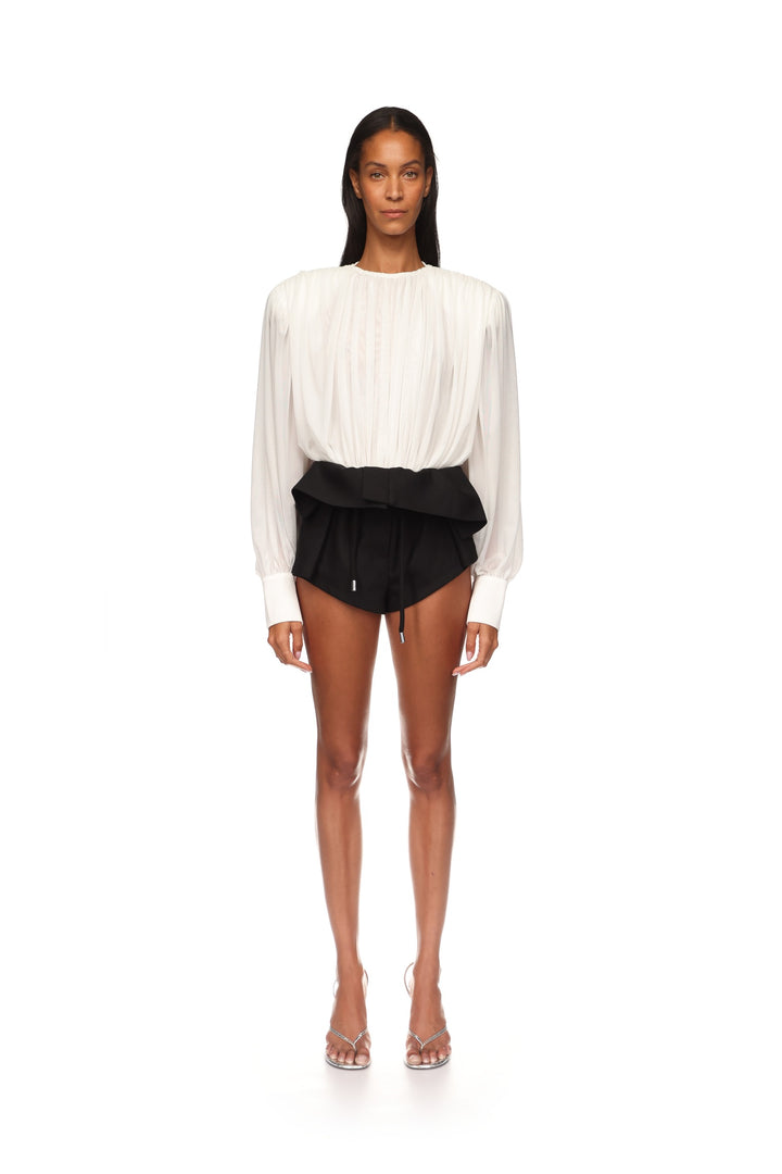 RUCHED BLOUSE BODYSUIT