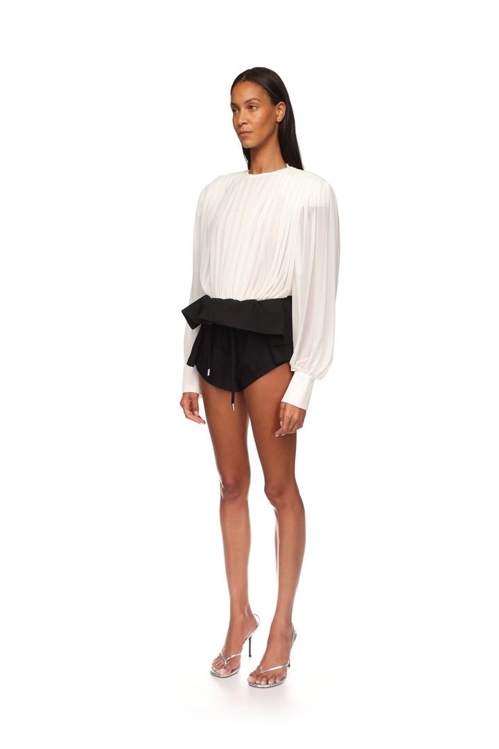 RUCHED BLOUSE BODYSUIT