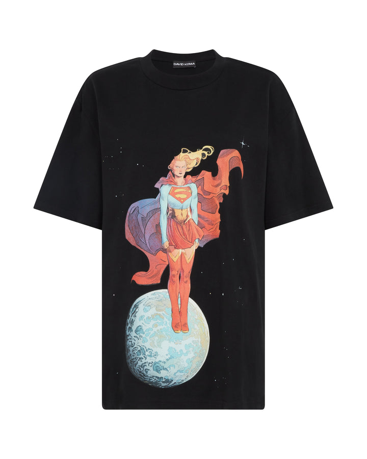 SUPERGIRL x DAVID KOMA COMIC BOOK PRINT T-SHIRT