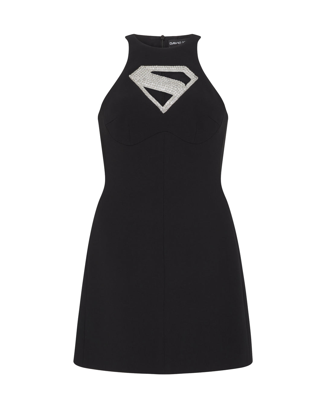 david koma scarf asymmetrical hem mini dress David Koma Off-the-shoulder wool-blend mini dress - Women - Red Dresses