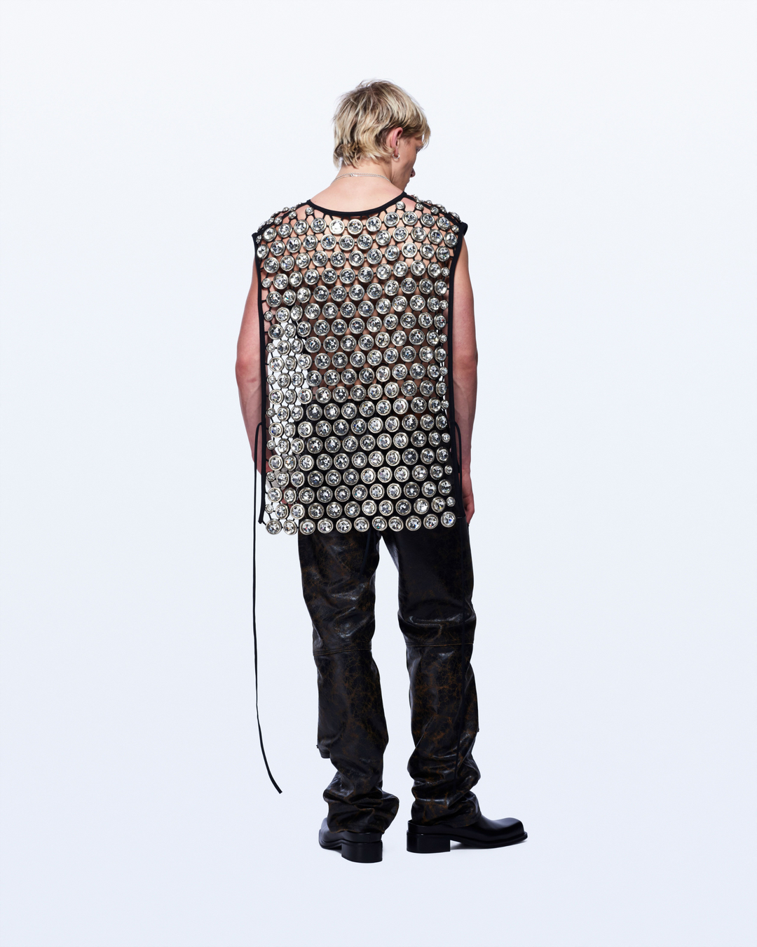 ALLOVER CRYSTAL EMBROIDERED TOP