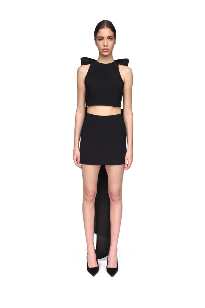 OVERSIZED BOW DETAIL CROP TOP