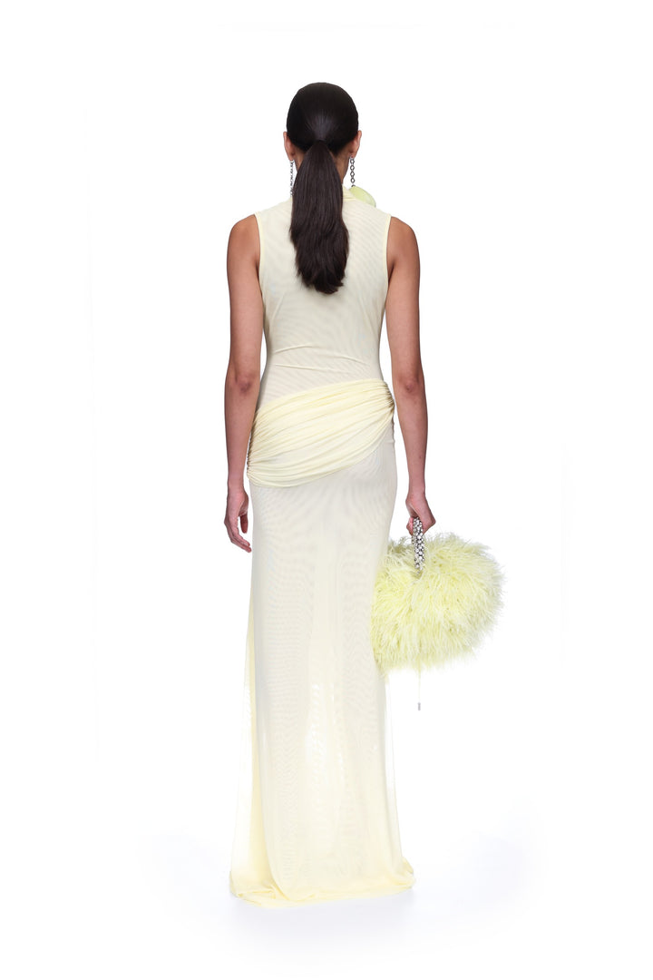 PLUNGE NECKLINE SLEEVELESS GOWN
