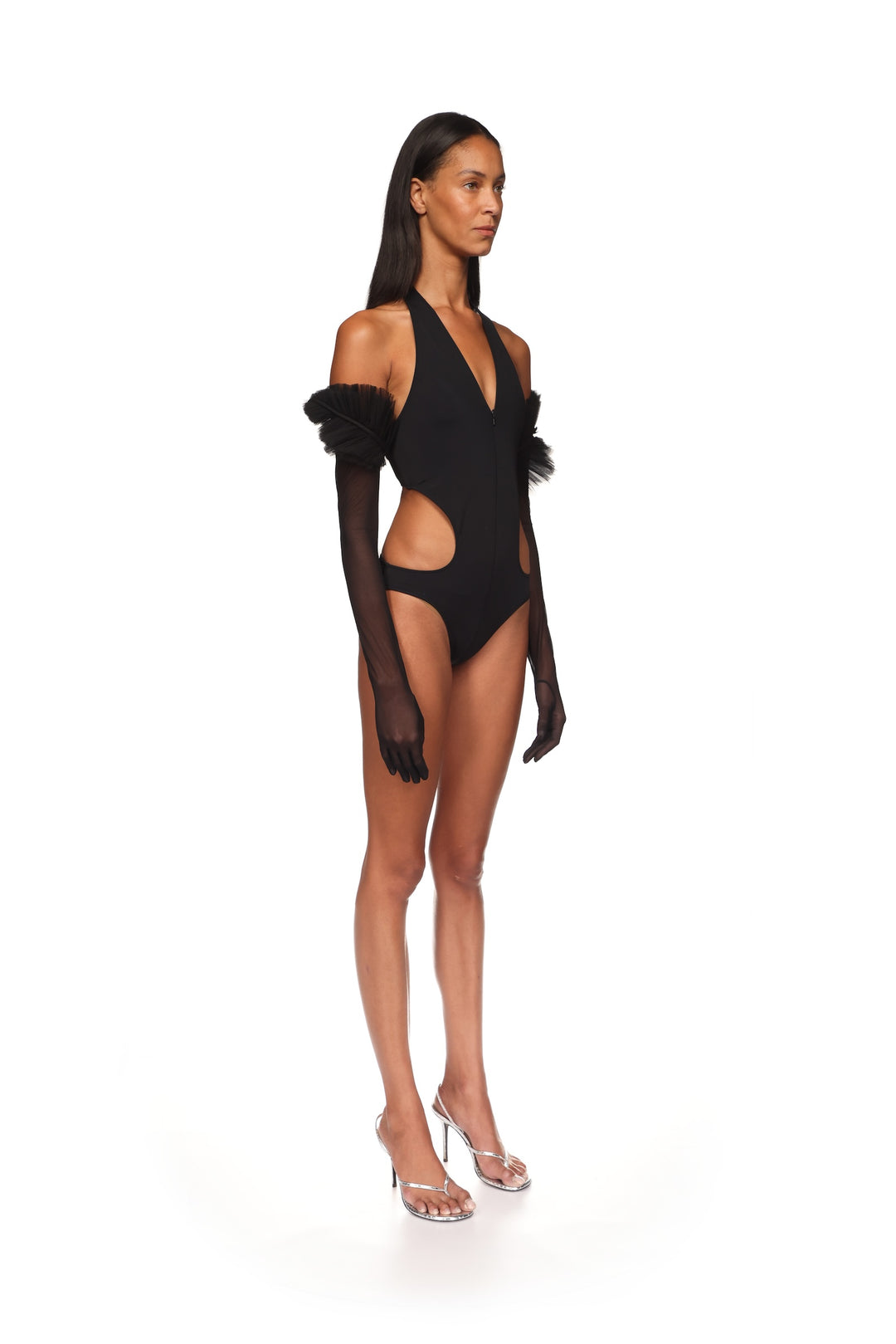 PLEATED LEAF LONG GLOVES