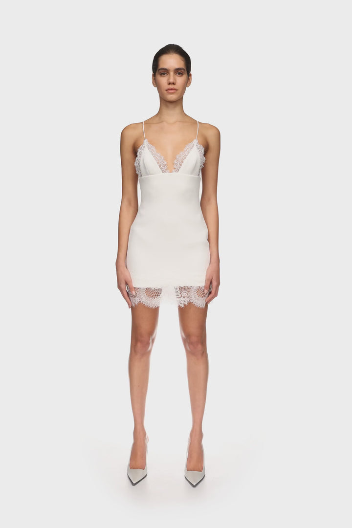 LACE TRIM CAMI MINI DRESS