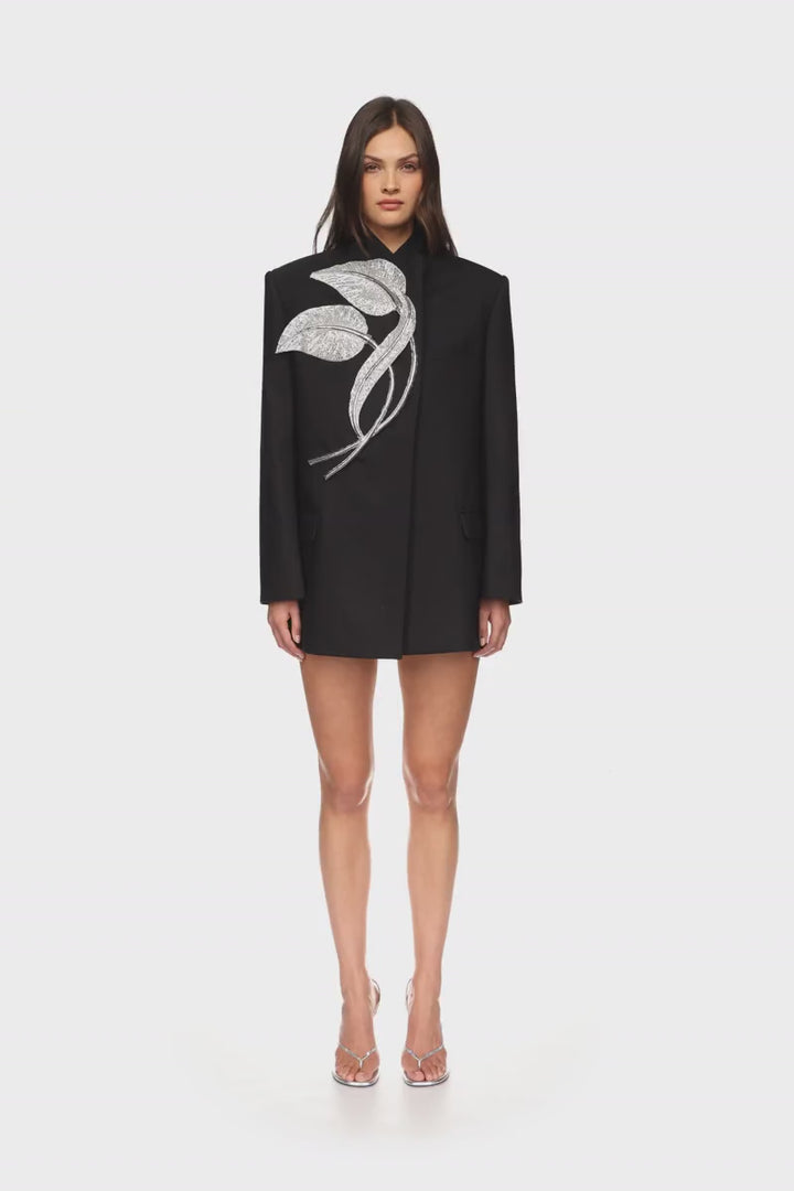 CRYSTAL LEAF OVERSIZED JACKET