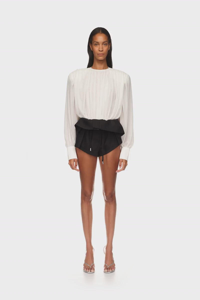 RUCHED BLOUSE BODYSUIT