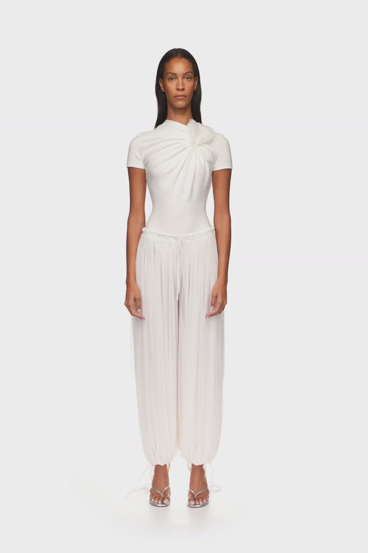 PLEATED HAREM TROUSERS