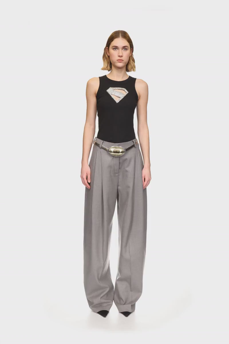 SUPERGIRL x DAVID KOMA CRYSTAL LOGO TANK TOP