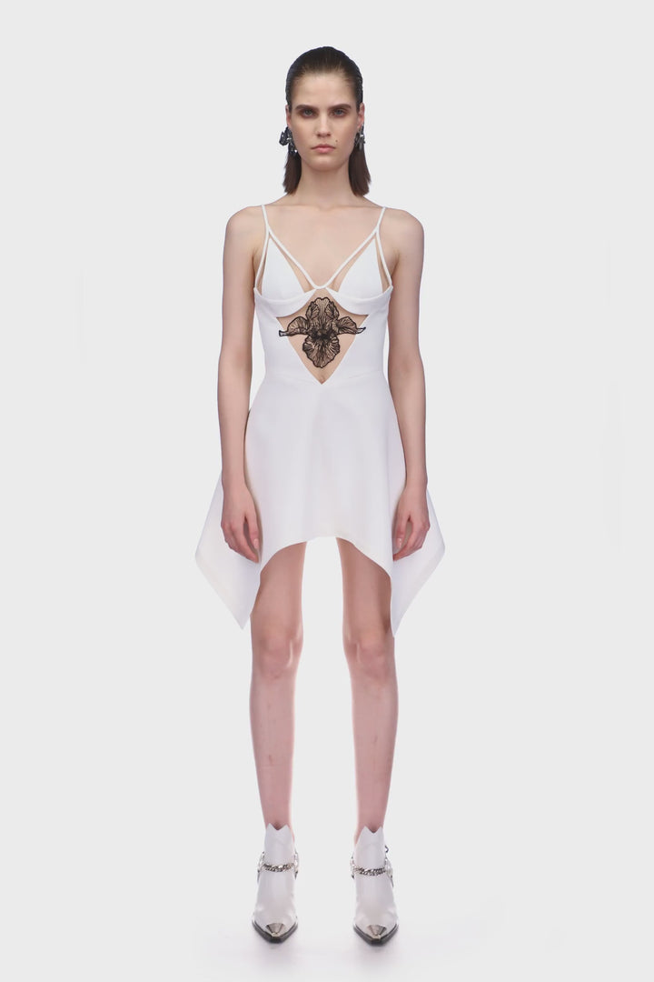 LEATHER ANKLE BOOTS IN WHITE