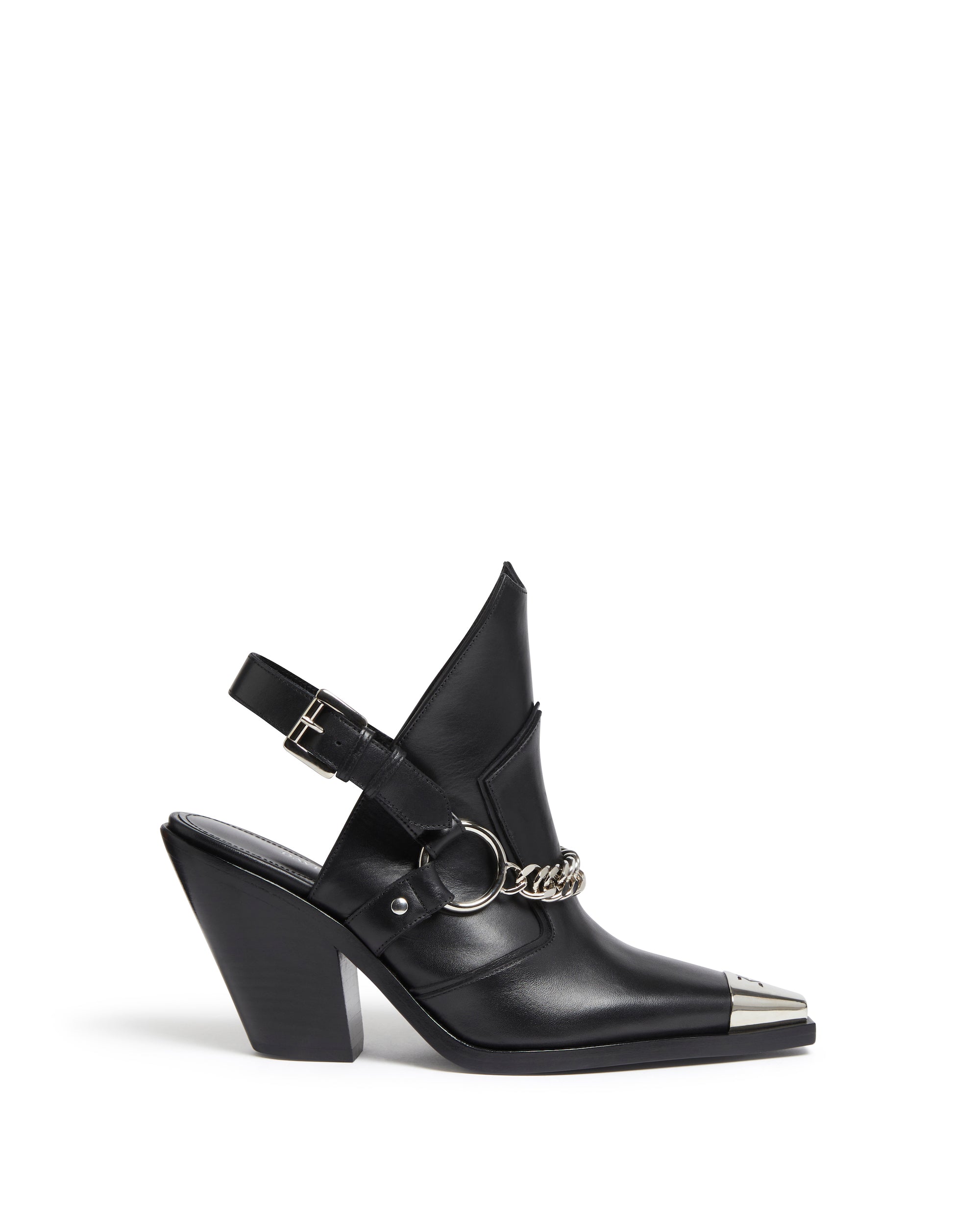 LEATHER ANKLE BOOTS IN BLACK – David Koma