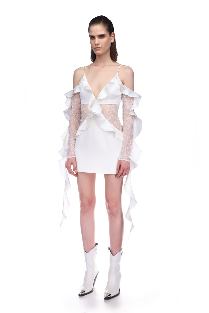 ANKLE LENGTH COWBOY BOOTS WITH DK METAL TOE CAP IN WHITE